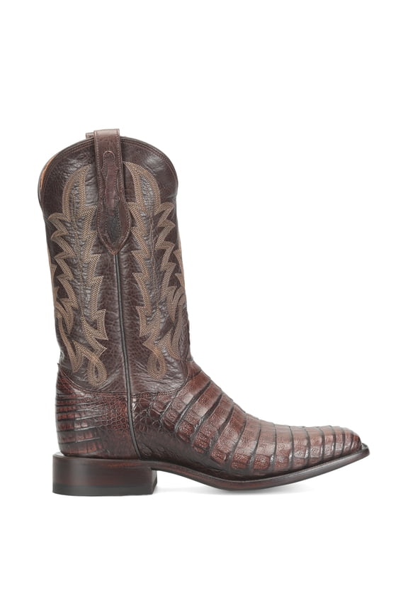 Boots Mens Panama Square Toe Pull On Cowboy Mid Calf Dress Boots