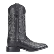 Justin Boots Mens Rancher Full Quill Ostrich Square Toe Pull On Cowboy Mid