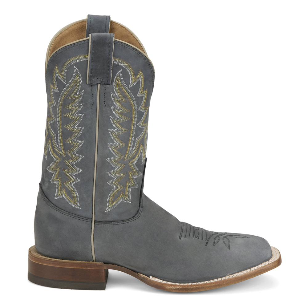 Justin Boots Calf Skin Style # 2012 Cowboy Ranch Boots Men’s 11.5 D Embroidered Justin Men main image 4