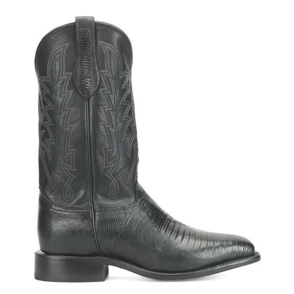 Justin Boots Mens Reposado 12 Inch Lizard Square Toe Cowboy  Mid Calf Dress