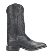 Justin Boots Mens Reposado Lizard Square Toe Pull On Cowboy Mid Calf Dress