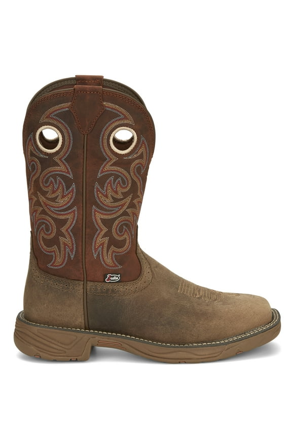 Boots Mens Rush 11 Inch Square Toe Western   Mid Calf Boots