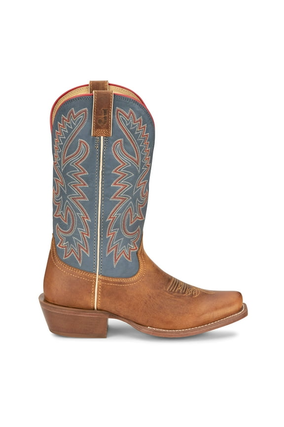 Boots Mens Show Off Embroidered Square Toe Cowboy  Mid Calf Boots