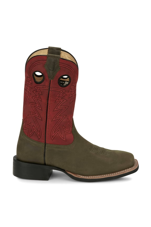 Boots Mens Show Stopper Square Toe Pull On Cowboy Mid Calf Boots
