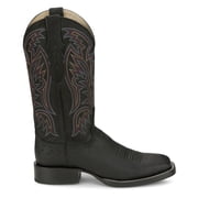 Justin Boots Mens Three Bars Smooth Ostrich Square Toe Cowboy Mid Calf Boo