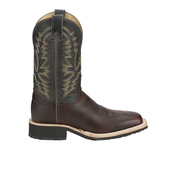 Justin Boots Mens Trainor Square Toe Pull On Cowboy Mid Calf Boots