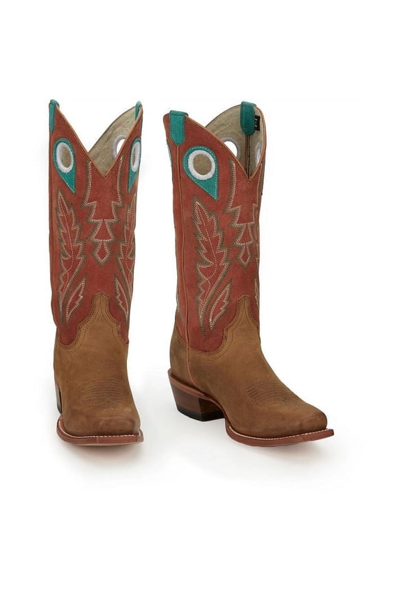 Boots Women's JP2604 Lorena 13” Medium Square Toe Western Cowgirl Boot, Sunflower Tan, 6 B