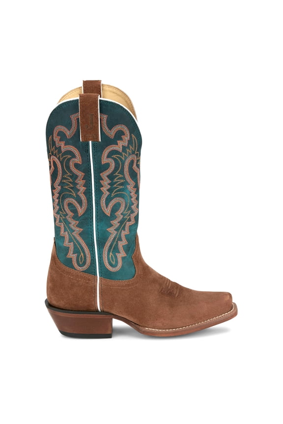 Boots Womens Annie Up Embroidered Square Toe Cowboy Mid Calf Boots