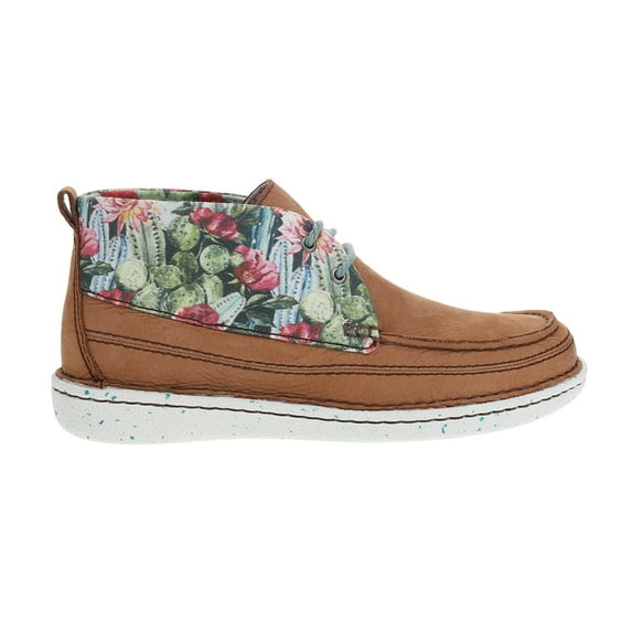 Justin Boots Womens Breezy Floral Moc Toe Chukka Ankle Boots