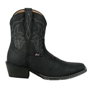 Justin Boots Womens Dee Embroidered Square Toe Cowboy Ankle Boots