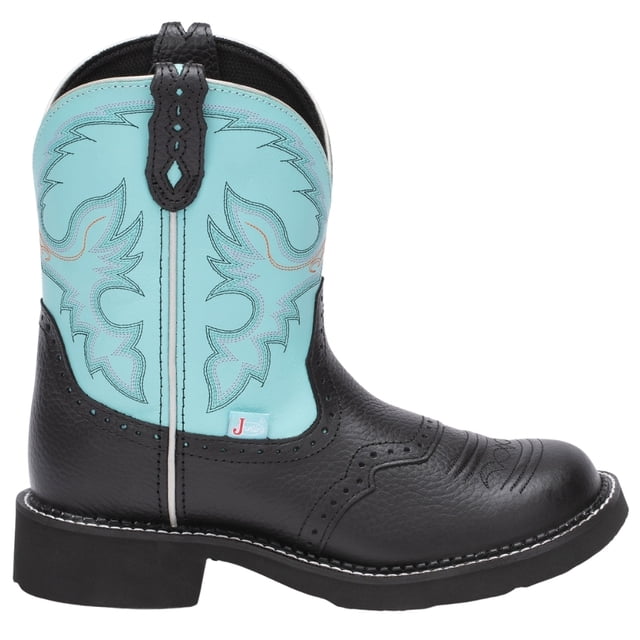 Justin Boots Womens Gemma Embroidered Round Toe Cowboy Ankle Boots