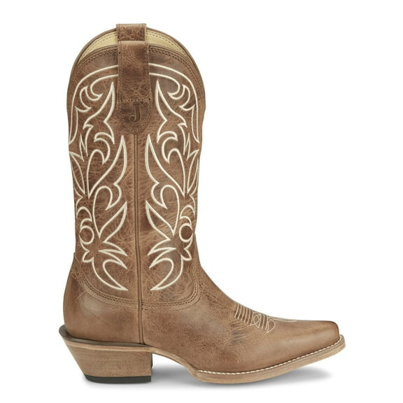 Justin Boots Womens Josephine Embroidered Snip Toe Cowboy Mid Calf Dress B