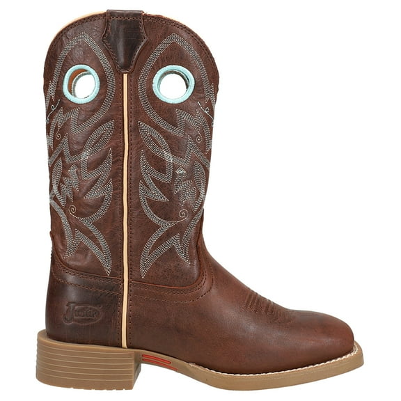 Justin Boots Womens Liberty Water Buffalo 11 Inch Square Toe Cowboy  Mid Ca
