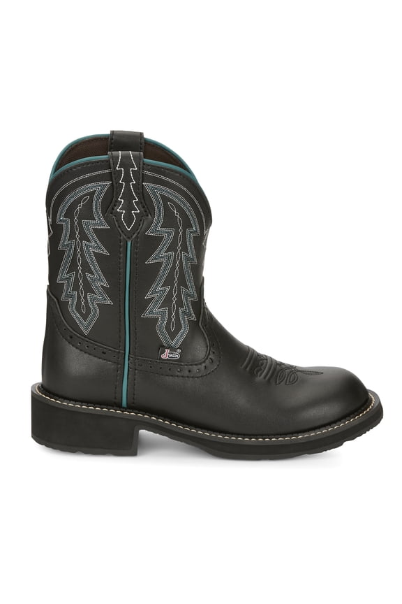 Justin Women's 8" Lyla Round Toe Western Boot Black - GY9537