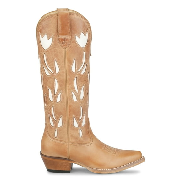 Justin Boot Company Womens Women`s Justin Vintage Antique  May 15In Snip Toe Boot 7 B Tan
