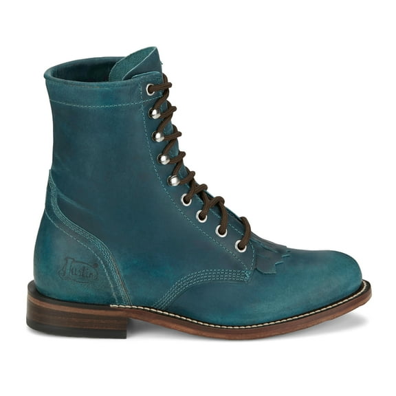 Justin Boots Womens Mckean Lace Up Round Toe  Ankle Boots