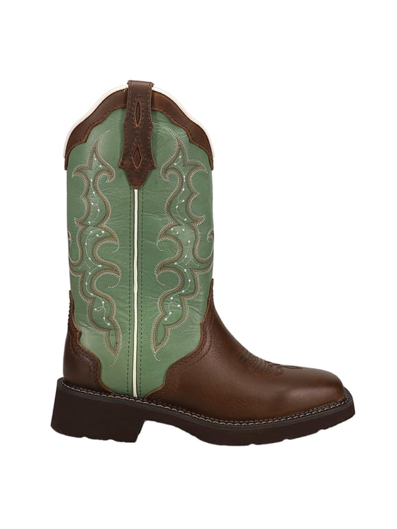 Boots Womens Raya Embroidered Square Toe Cowboy Mid Calf Boots