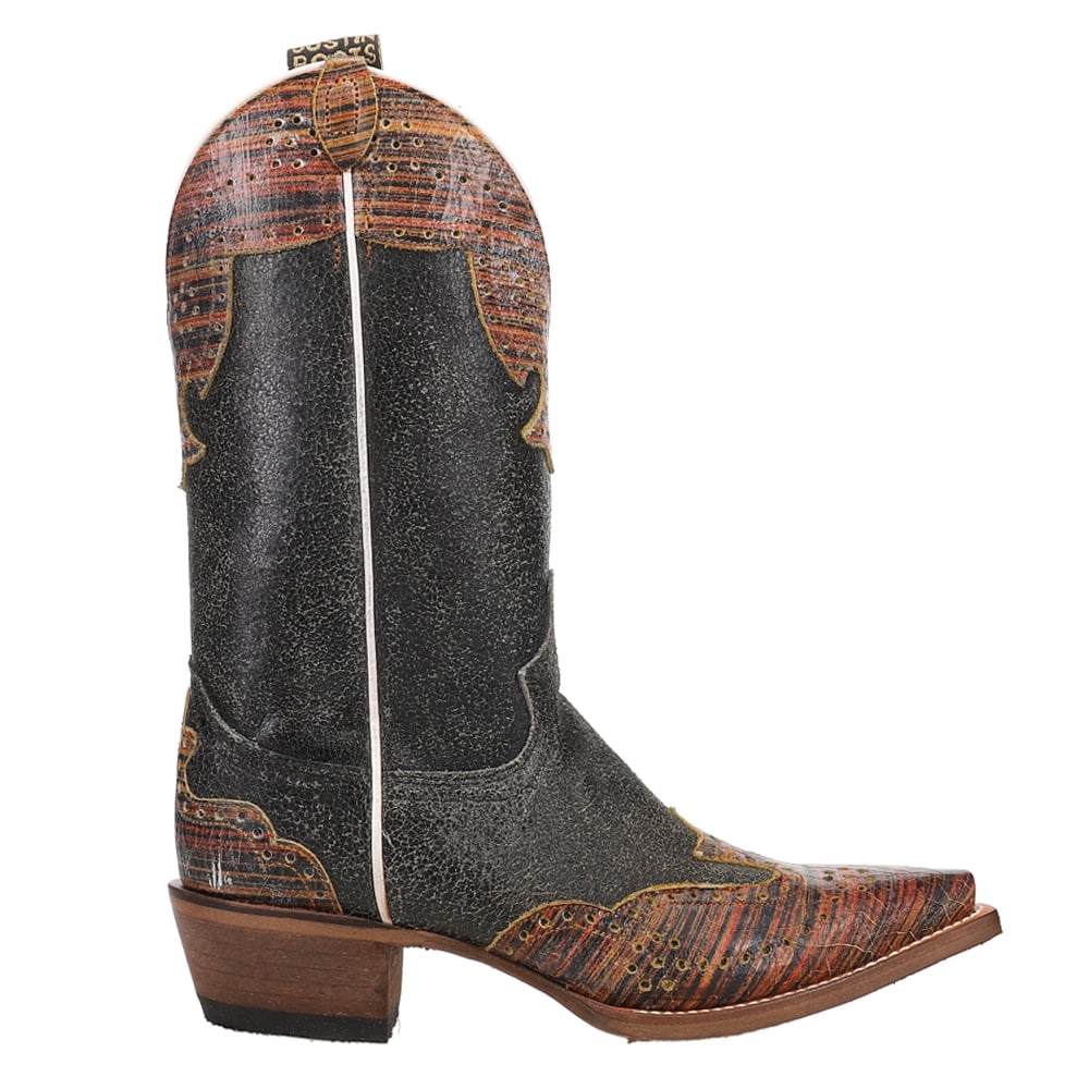 Justin Boots Womens Vera Black Snip Toe Cowboy Walmart