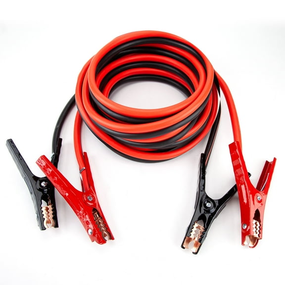 Justin Case Heavy-Duty 20' 2 Gauge Car Jumper Cables with  365 Days of Roadside Assistance