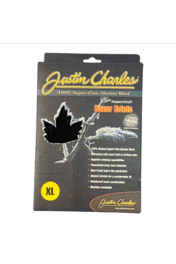 Size X-Large 100% Merino Wool Men Midweight Thermal Layer Boxer Briefs