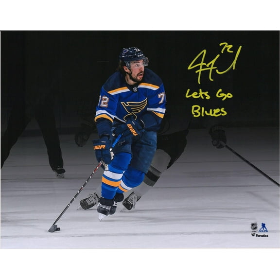 Justin Faulk St. Louis Blues Autographed 11" x 14" Spotlight Photograph with "Let's Go Blues" Inscription - Limited Edition of 20 - Fanatics Authentic Certified