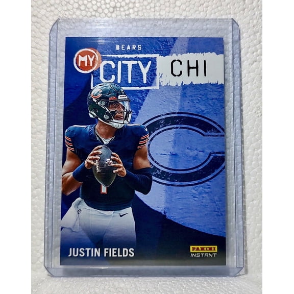 Justin Fields 2023 Panini NFL #21 My City Football Card Chicago Bears 1/344