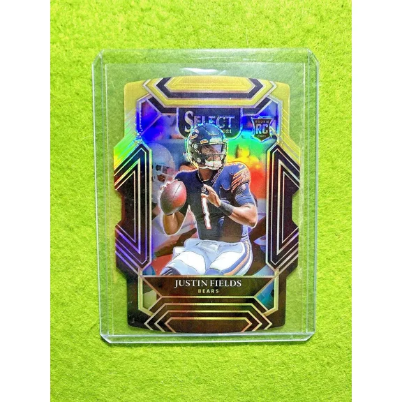 Justin Fields BLACK & GOLD PRIZM ROOKIE CARD DIECUT RC 2021 Select MAKE AN OFFER