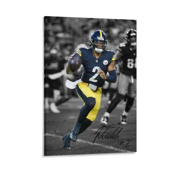 Justin Fields Canvas Poster Picture Print Canvas Poster Wall Paint Art Posters Decor Modern Home Artworks Gift 16x24inch(40x60cm)