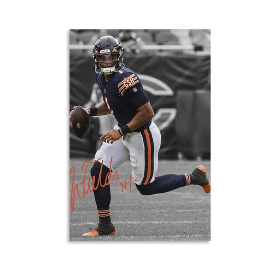 Justin Fields Canvas Poster Picture Print Canvas Poster Wall Paint Art Posters Decor Modern Home Artworks Gift 16x24inch(40x60cm)