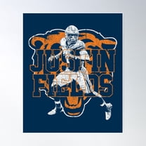 Justin Fields Poster Wall Art, Modern Wall Decor, 8x12 UNFRAMED