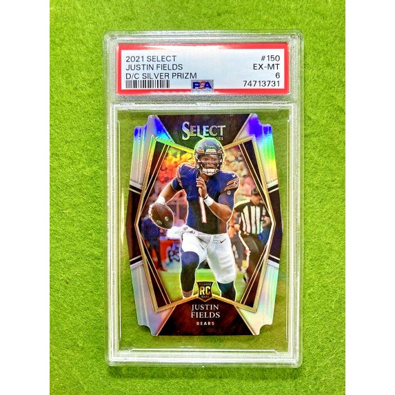 Justin Fields SILVER PRIZM ROOKIE CARD POP 1 DIECUT RC 2021 Select MAKE AN OFFER