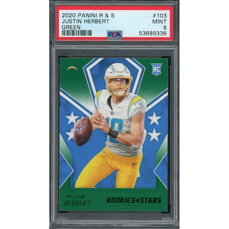 Justin Herbert 2020 Panini Rookies and Stars Green Rookie Card #103 Graded  PSA 9 - Walmart.com
