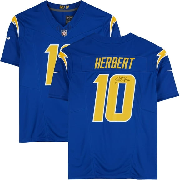 Justin Herbert Los Angeles Chargers Autographed Royal Blue Limited Jersey - Fanatics Authentic Certified