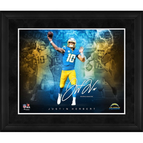 Justin Herbert Los Angeles Chargers Framed 16" x 20" Stars of the Game Collage - Fanatics Authentic Certified