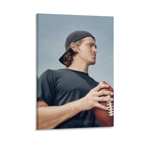 Justin Herbert Poster Picture Canvas Wall Art Wall Art Picture Painting Poster Canvas Print Posters Artworks Bedroom Living Room Decor 08x12inch(20x30cm)