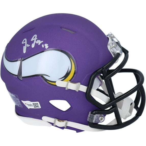 Justin Jefferson Minnesota Vikings Autographed Riddell Speed Mini Helmet - Fanatics Authentic Certified
