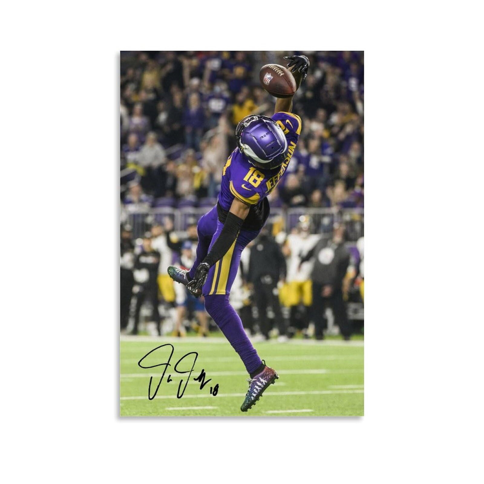 Justin Jefferson Poster Sports Poster Canvas Poster Bedroom