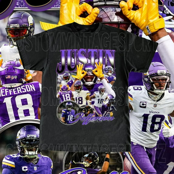 Justin Jefferson Shirt, Football American Graphic Vintage, Unisex Shirt
