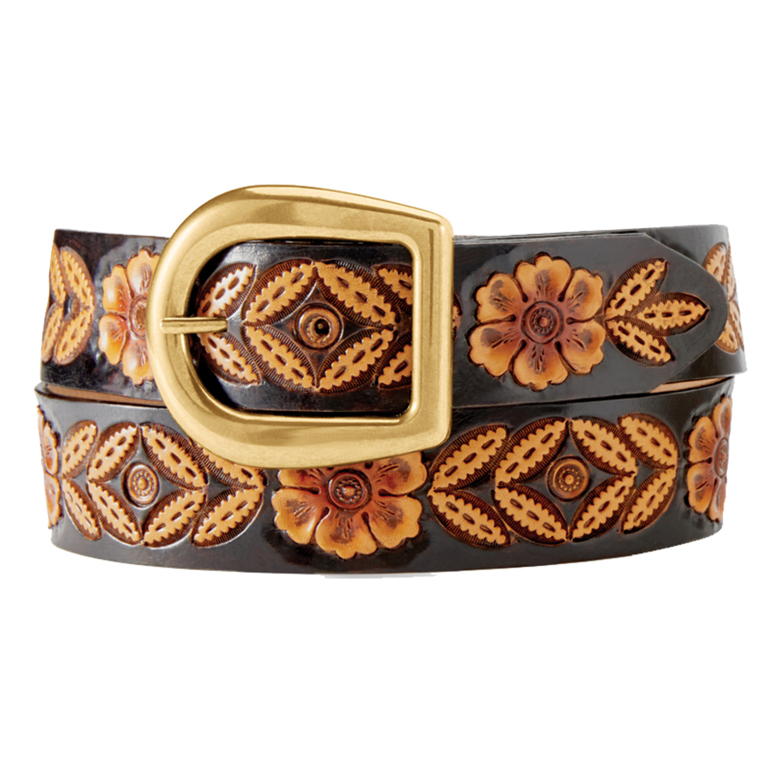 Justin Ladies Sienna Rae Brown Leather Belt C21544 - Walmart.com