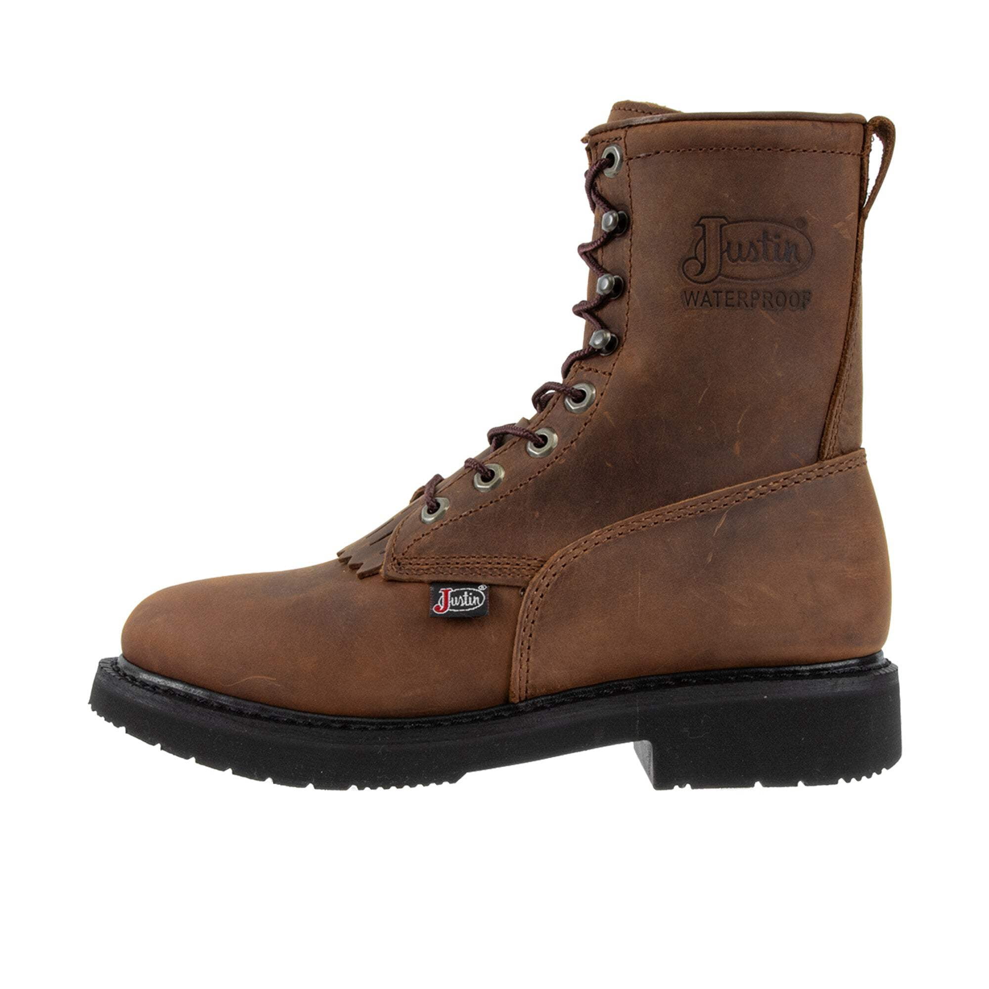 Justin Livestock 8 Inch Soft Toe Aged Bark - Walmart.com