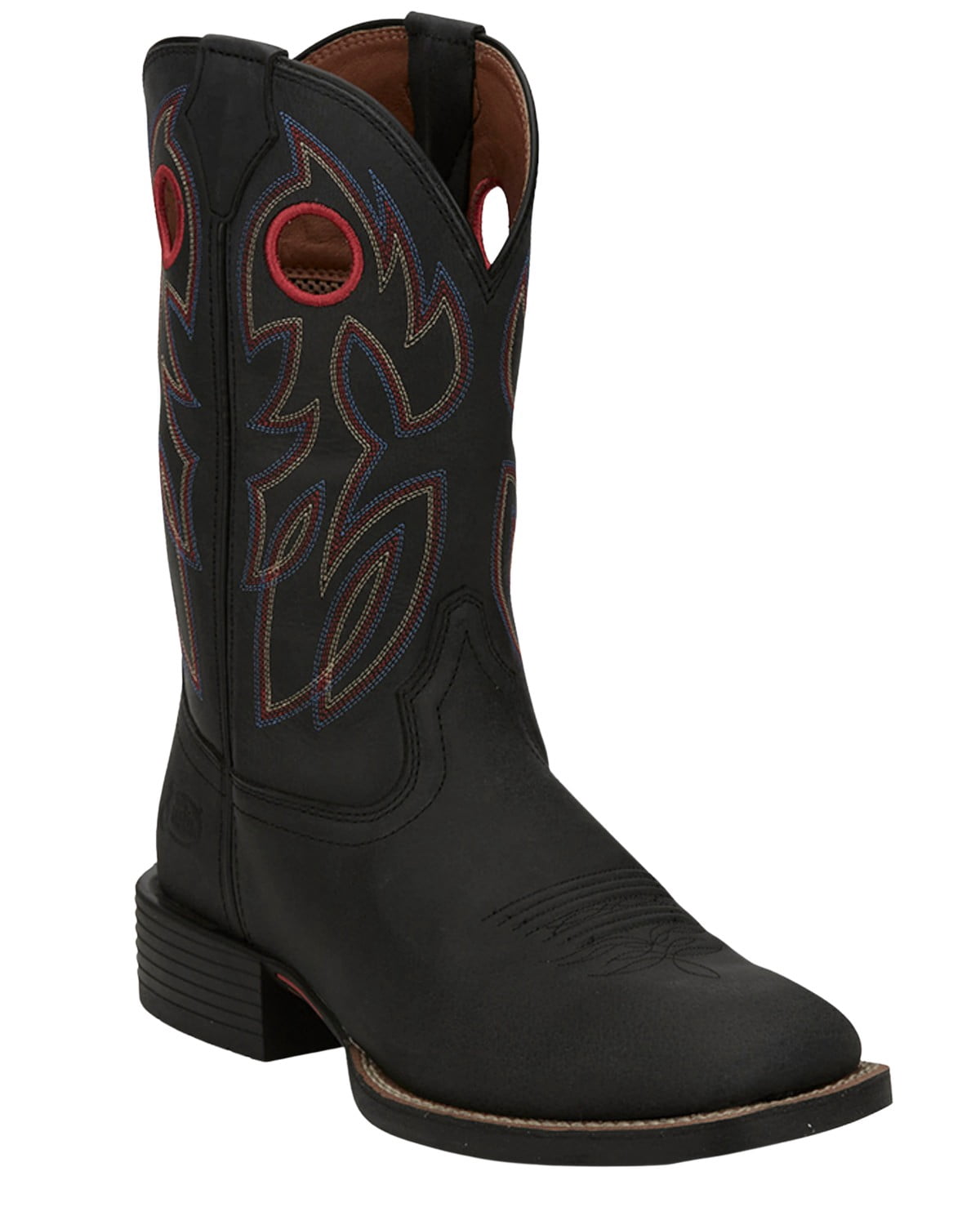 Justin Boots Black Leather Men’s 9 Cowboy Boot Justin Men main image 3