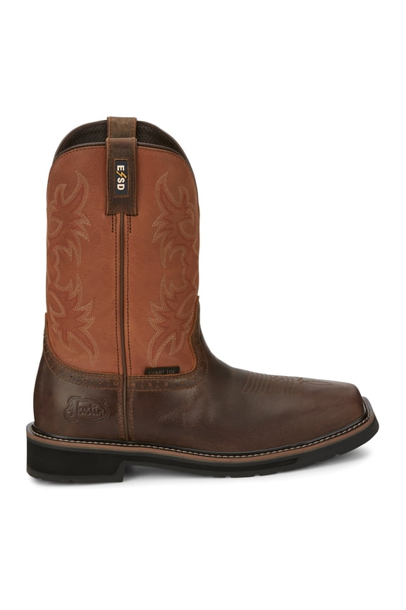 Men's Actuator Western Work Boot Composite Toe ONE SIZE BROWN /ORANGE