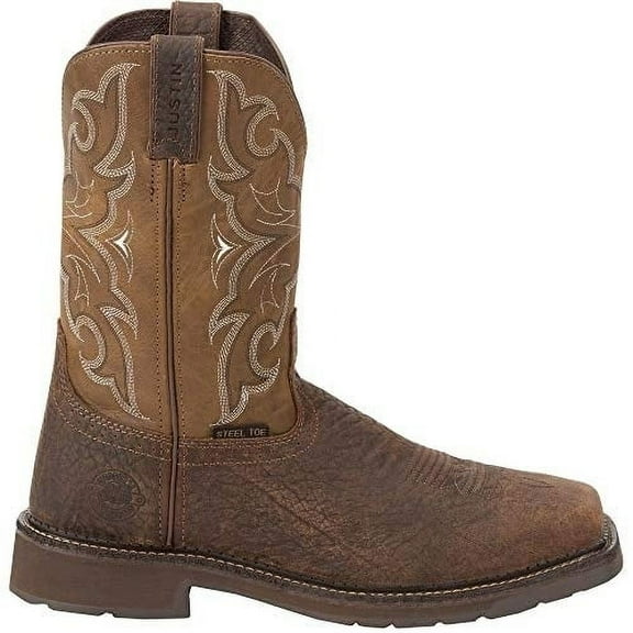 Justin Men's Amarillo Cactus Western Work Boot Steel Toe ONE SIZE