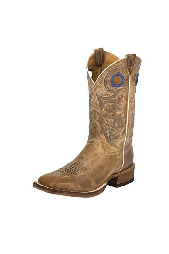 Men's Bent Rail Cowboy Boot Square Toe Beige  BEIGE
