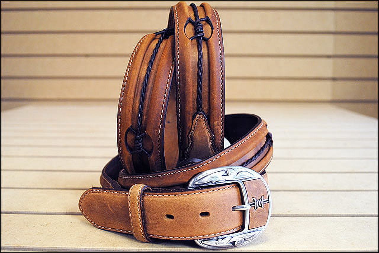 Genuine Leather Brown 2 -Tone Mix Concho Grommet Statement Belt 61e3mKbBgqL._AC_UY1000_.jpg main image 4