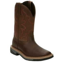 Justin Men s Boot Barn Carbide Western Work Composite Toe Brown 8.5 EE US Walmart