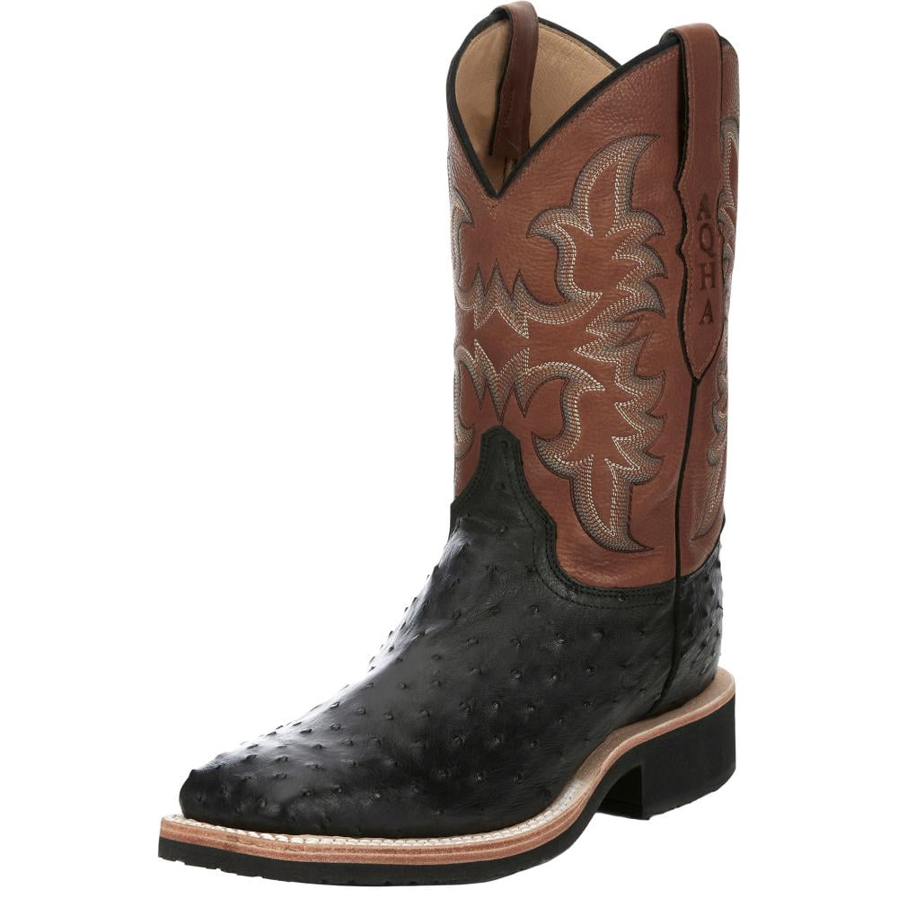 Justin Men's Poston 11" Western Boot - Bent Rail Collection In Jet Black