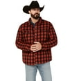 thumbnail image 1 of Justin Men's Jackson Buffalo Plaid Print Shacket - J-1458-RST/BLK, 1 of 4