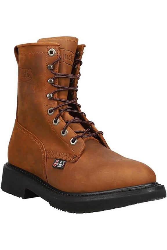 Men's Livestock 8" Lace-Up Round Toe Electrical Hazard Work Boots, Size 14 (D) - OW760