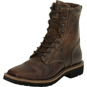 Justin Men's Pulley Lace-Up Work Boot Steel Toe Brown 10.5 EE  US